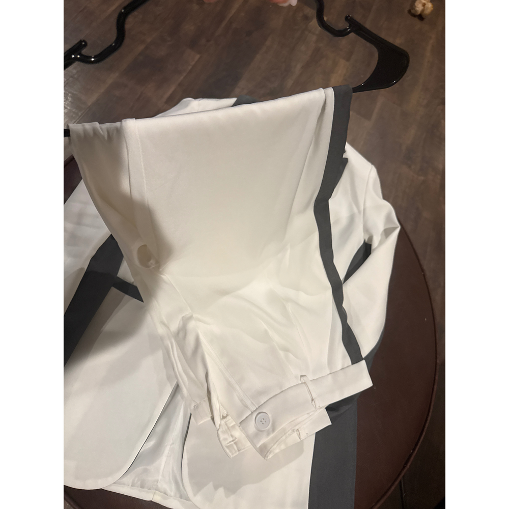 SHEIN Clasi White and Grey Suit Set - Picture 4 of 5